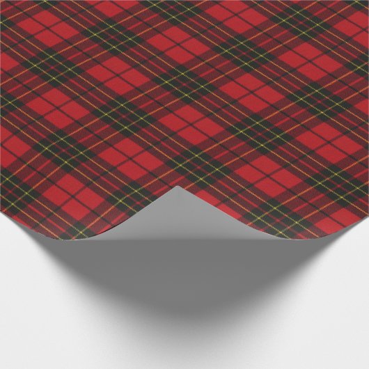 Brodie Red Modern Original Scottish Tartan Cadeaupapier (Hoek)