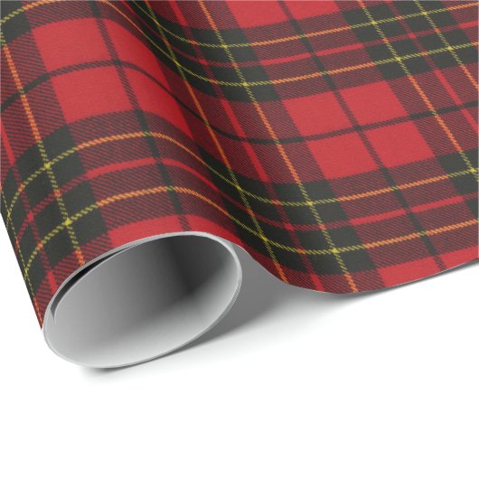 Brodie Red Modern Original Scottish Tartan Cadeaupapier (Rol Hoek)