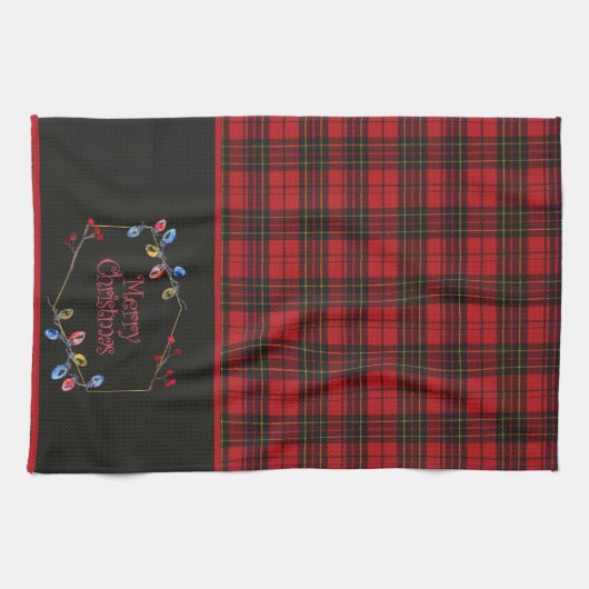 Brodie Red Originele Tartan Kerstmis Theedoek (Horizontaal)