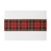 Brodie Red Schotse Tartan Buikband Uitnodigingen Wikkel (Achterkant Voorbeeld)