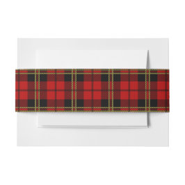 Brodie Red Schotse Tartan Buikband Uitnodigingen Wikkel