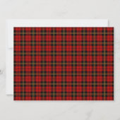 Brodie Red Scottish Wedding Invitation Kaart (Achterkant)