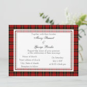 Brodie Red Scottish Wedding Invitation Kaart (Staand voorkant)