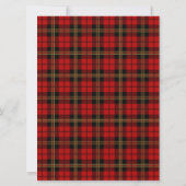 Brodie Red Scottish Wedding Invitation Kaart (Achterkant)