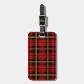 Brodie Red Tartan Patroon Bagagelabel (Voorkant verticaal)