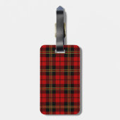 Brodie Red Tartan Patroon Bagagelabel (Achterkant verticaal)
