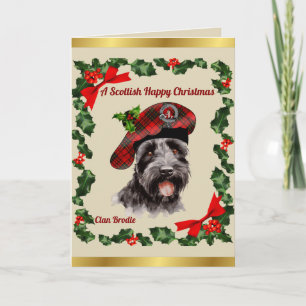 Brodie Scottie Dog Gepersonaliseerde Xmas Kaart