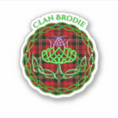 Brodie Scottish Tartan Celtic Thistle Sticker (Voorkant)