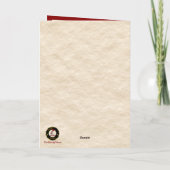 Brodie Stag & Robin Tartan gepersonaliseerd Feestdagen Kaart (Achterkant)