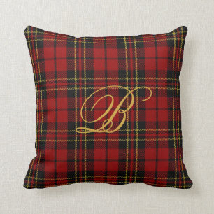 Brodie Tartan Monogram Pillow Kussen