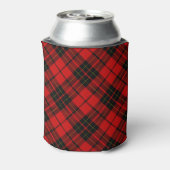 Brodie tartan red black plaid blikjeskoeler (Blikje Achterkant)
