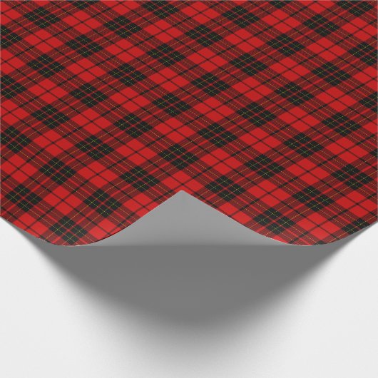 Brodie tartan red black plaid cadeaupapier (Hoek)