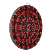 Brodie tartan red black plaid dartbord (Voorkant Links)
