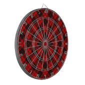 Brodie tartan red black plaid dartbord (Voorkant Links)