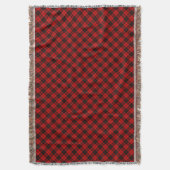 Brodie tartan red black plaid deken (Voorkant Verticaal)