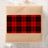 Brodie tartan red black plaid etiket (Insitu)