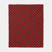 Brodie tartan red black plaid fleece deken (Voorkant)