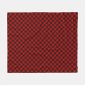 Brodie tartan red black plaid fleece deken (Voorkant (Horizontaal))