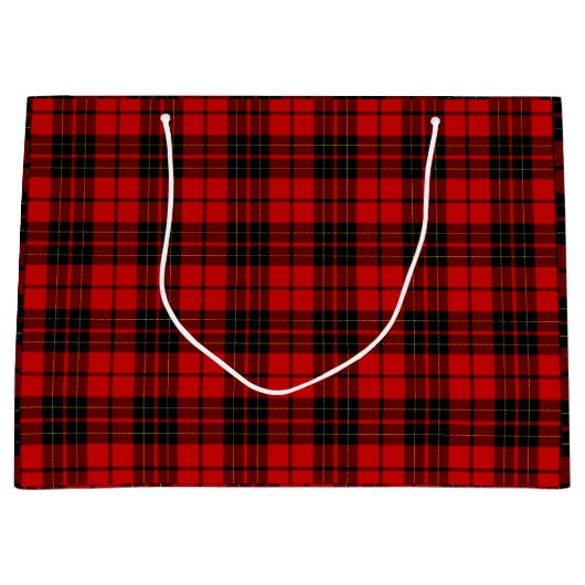 Brodie tartan red black plaid groot cadeauzakje (Voorkant)