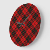 Brodie tartan red black plaid grote klok (Hoek)