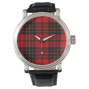 Brodie tartan red black plaid horloge