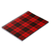 Brodie tartan red black plaid notitieboek (Linkerzijde)