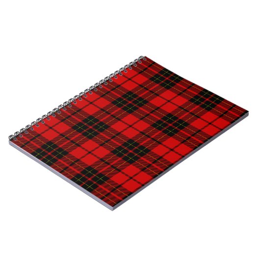 Brodie tartan red black plaid notitieboek (Linkerzijde)