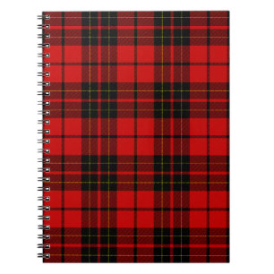 Brodie tartan red black plaid notitieboek