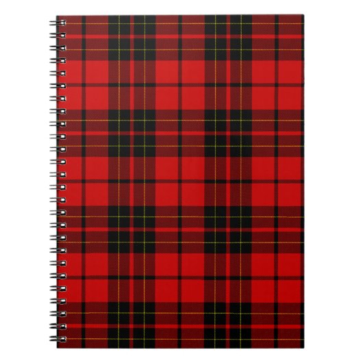 Brodie tartan red black plaid notitieboek (Voorkant)