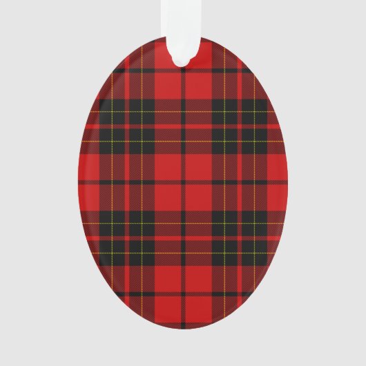 Brodie tartan red black plaid ornament (voorkant)