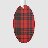 Brodie tartan red black plaid ornament (voorkant)