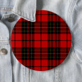 Brodie tartan red black plaid ronde button 6,0 cm (In situ)