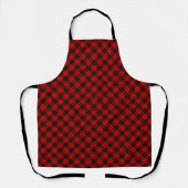 Brodie tartan red black plaid schort (Voorkant)
