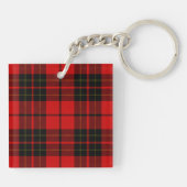Brodie tartan red black plaid sleutelhanger (Achterkant)