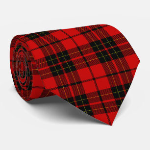 Brodie tartan red black plaid stropdas