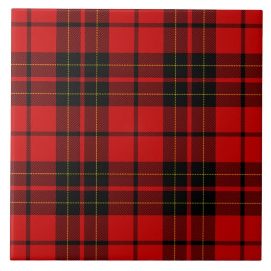 Brodie tartan red black plaid tegeltje (Voorkant)