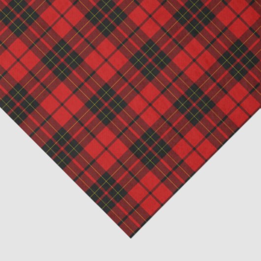 Brodie tartan red black plaid tissuepapier (Detail)