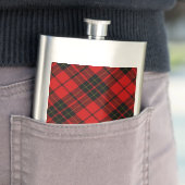 Brodie tartan rood zwart geruit heupfles (Voorbeeld)