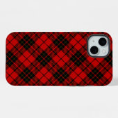 Brodie tartan rood zwart geruit iPhone hoesje (Achterkant horizontaal)
