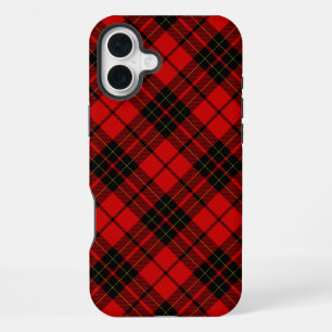 Brodie tartan rood zwart geruit iPhone 16 plus hoesje