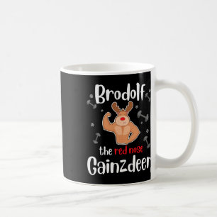 Brodolf De Rode Neus Gainzdeer Mens Gym Kerstmis  Koffiemok