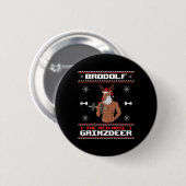 Brodolf The Red Nose Gainzder Gym Ugly Kerstmis Ronde Button 5,7 Cm (Voorkant /achterkant)