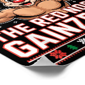 Brodolf The Red Nosed Gainzdeer Funny Xmas Gym Out Poster (Hoek)