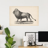 Brodtmann Lion Sketch Poster (Thuiskantoor)