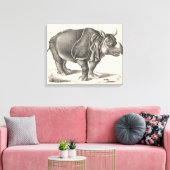 Brodtmann Rhinoceros Sketch Canvas Afdruk (Insitu (Woonkamer))