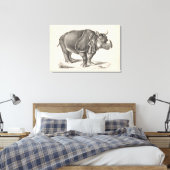 Brodtmann Rhinoceros Sketch Canvas Afdruk (Insitu (Slaapkamer))