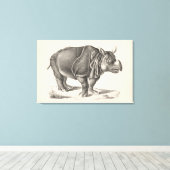 Brodtmann Rhinoceros Sketch Canvas Afdruk (Insitu (Houten vloer))