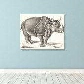 Brodtmann Rhinoceros Sketch Canvas Afdruk (Insitu (Houten vloer))