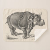 Brodtmann Rhinoceros Sketch Sherpa Deken (Voorkant (horizontaal))