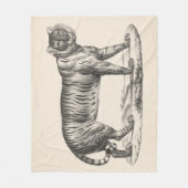 Brodtmann Tiger Sketch Fleece Deken (Voorkant)